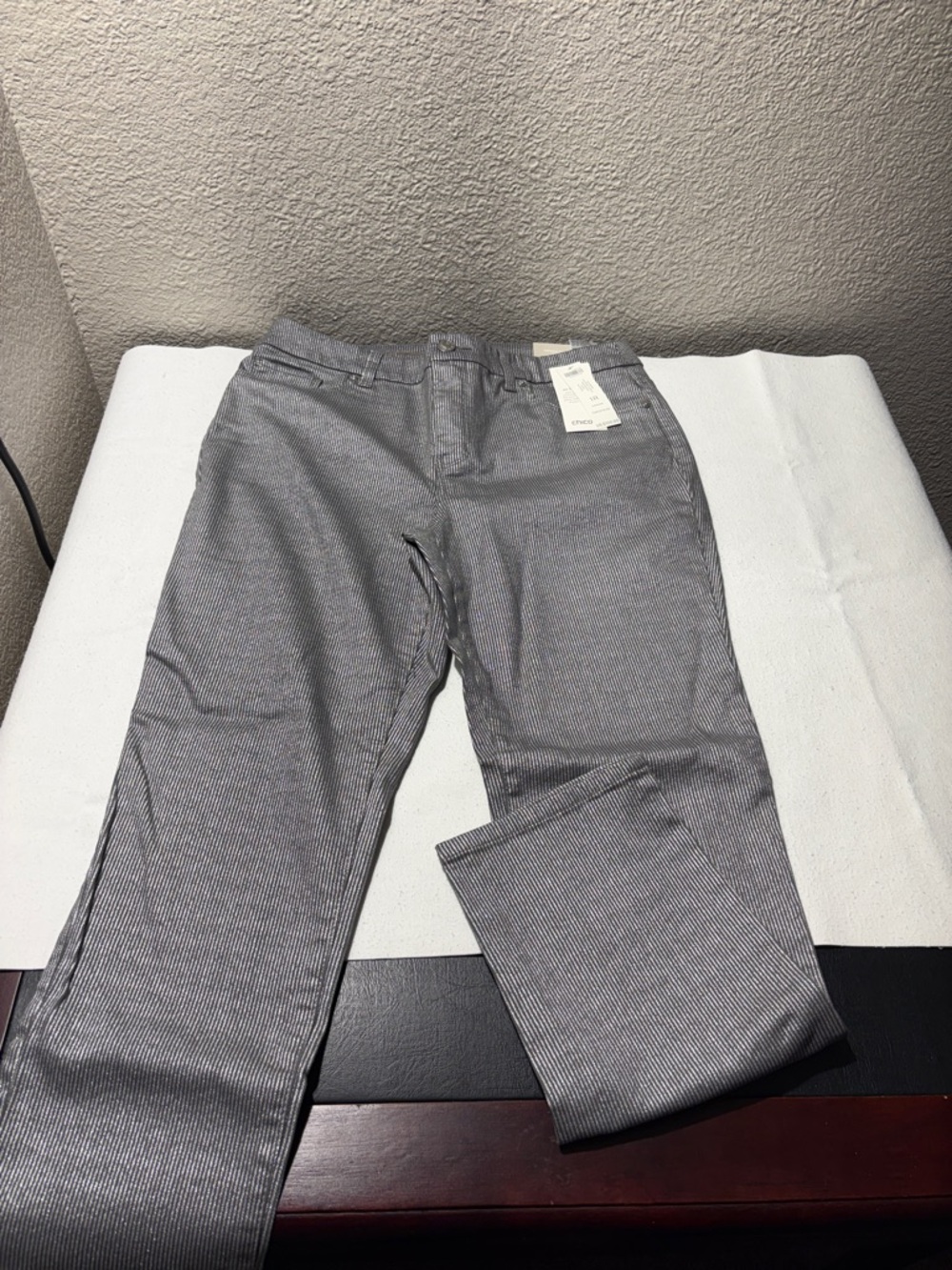 Chico's Men's Gray Pinstripe Chinos